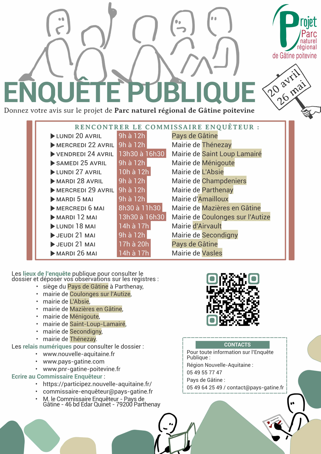 Flyer verso (page2) Enquête Publique du projet de PNR de Gâtine poitevine
